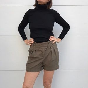 Zara Basic Dressy Shorts with belt hoops sz S